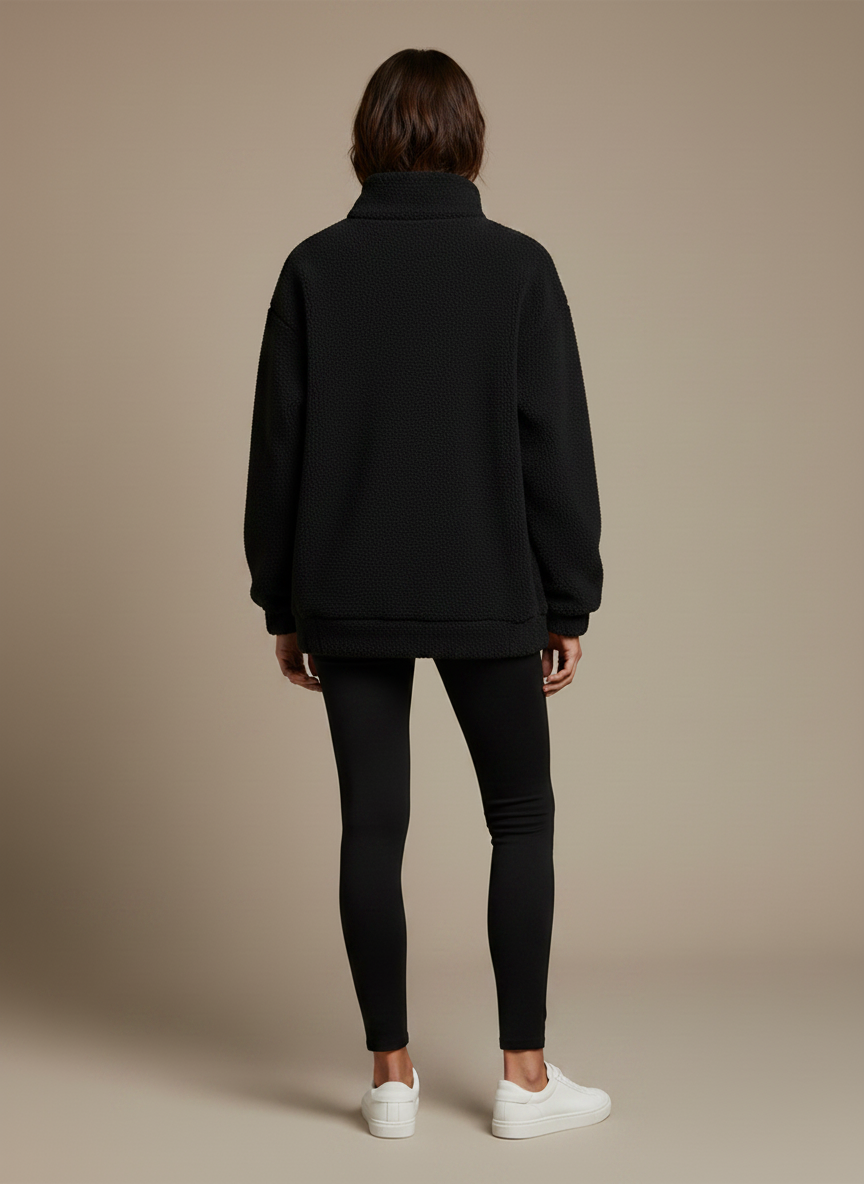 Noir Sherpa Quarter-Zip Pullover