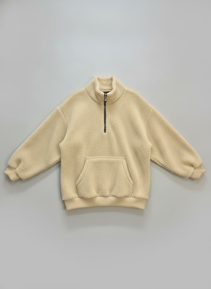 Noir Sherpa Quarter-Zip Pullover